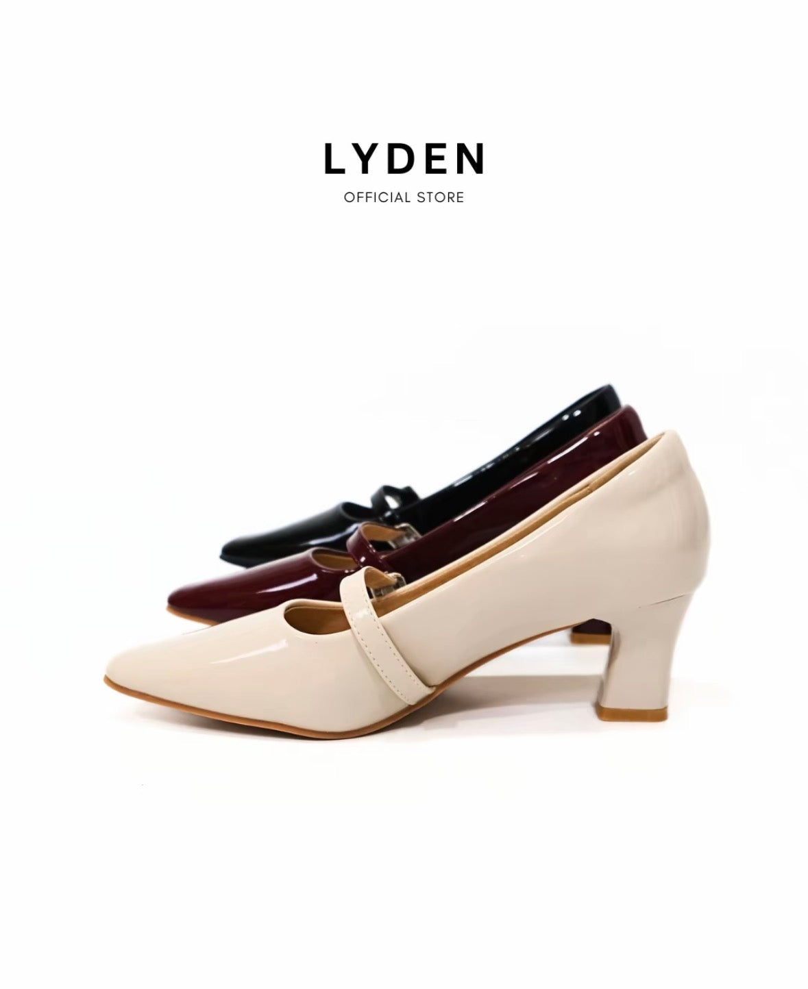 LYDEN Mary Jane Pointed Heels 6cm