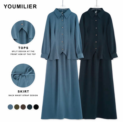 YM Azera Skirt Set - M-2XL