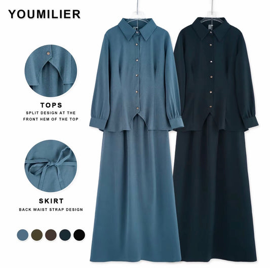 YM Azera Skirt Set - M-2XL
