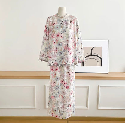 Baisanmy Casual Sulam Kurung Set