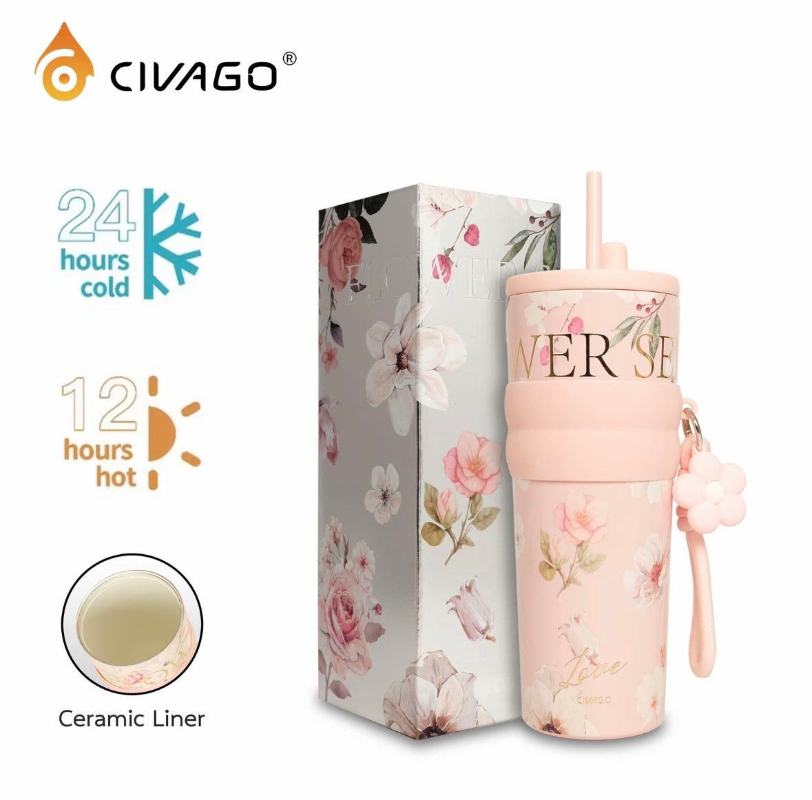 CVG Flower Tumbler 780ml