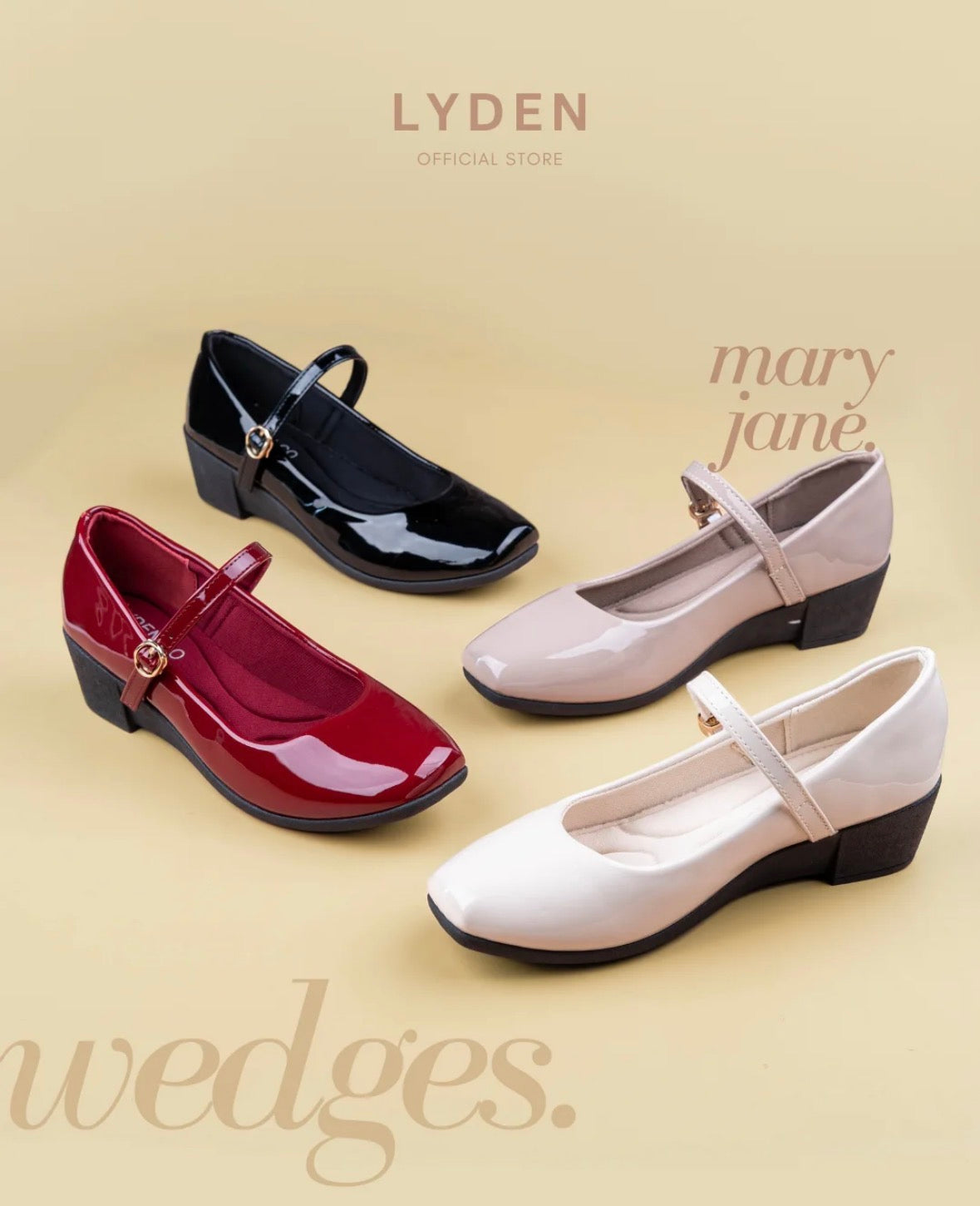 LYDEN Mary Jane Wedges Series