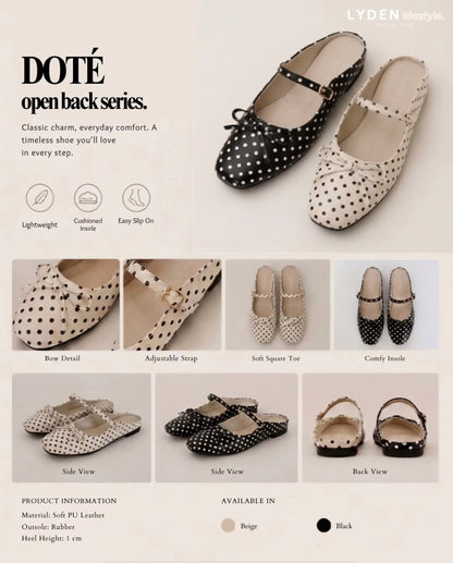 LYDEN Doté Open Back Flats