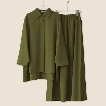 YM Helena Set (Blouse & Skirt) - Free Size