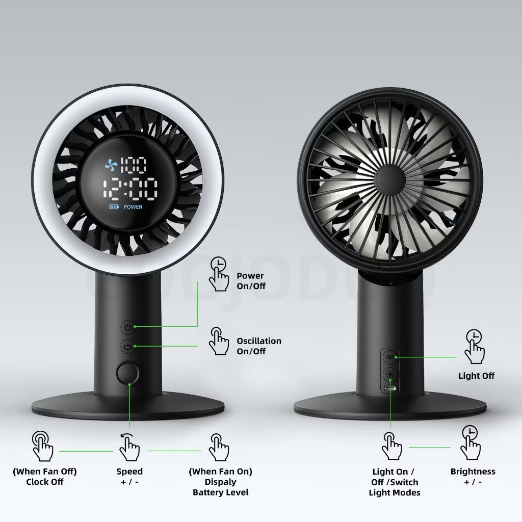 GJDQ GFS020 Silent Oscillating Desk Fan