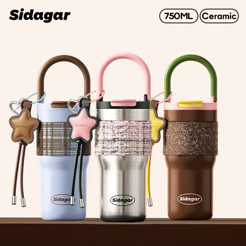 SIDAGAR Chanel-style 750ml Ceramic Inner Tumbler