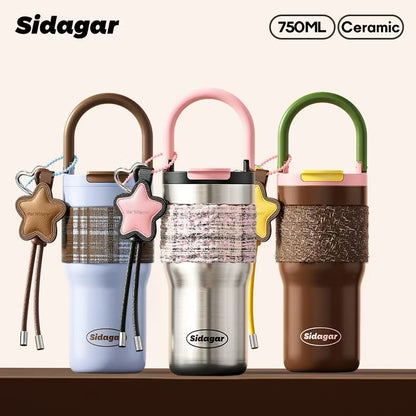 SIDAGAR Chanel-style 750ml Ceramic Inner Tumbler