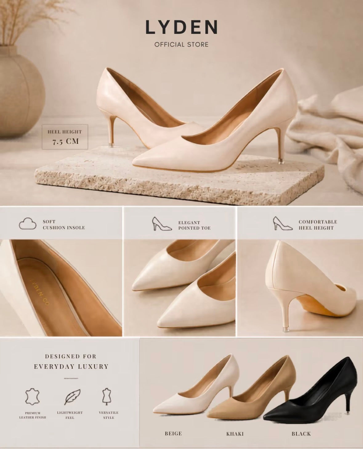 LYDEN Vera Heels 7.5cm