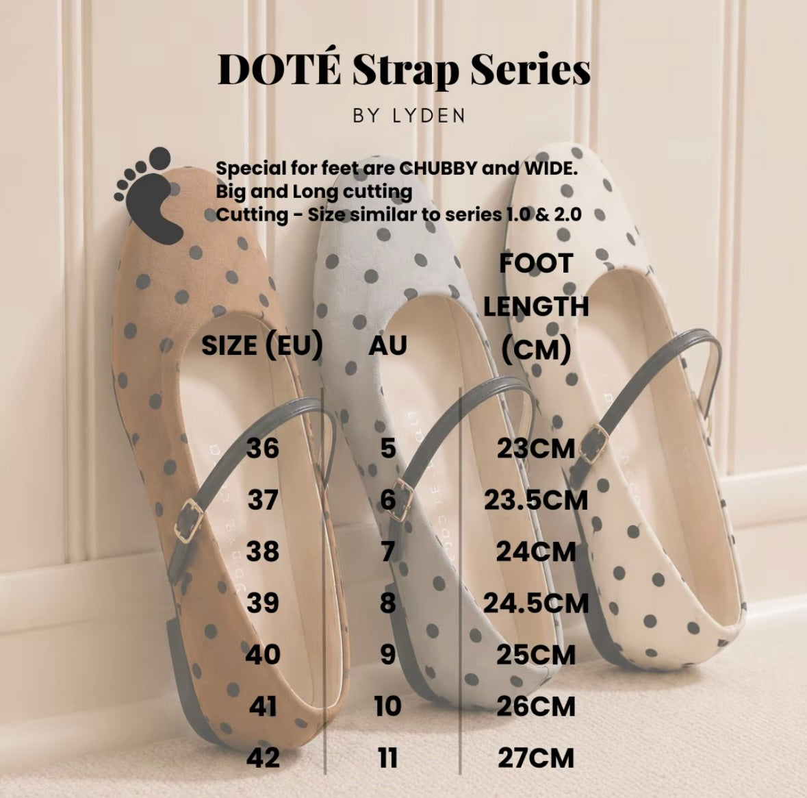LYDEN Doté Strap Flats