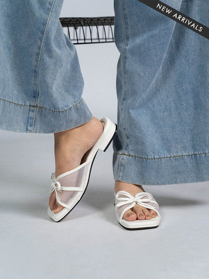 H2U Ruffy Ribbon Sandals