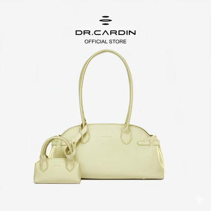 Dr Cardin Women Araya Shoulder Bag / Satin / Suede / Faux Leather BG-819