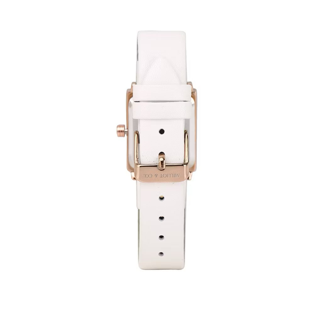 Milliot & Co Sima Leather/Steel Analog Watch