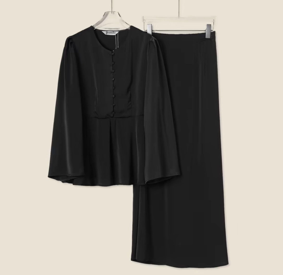 YM Jenna/Susie Satin Kurung Set (Blouse & Skirt) - Free Size / Plus Size