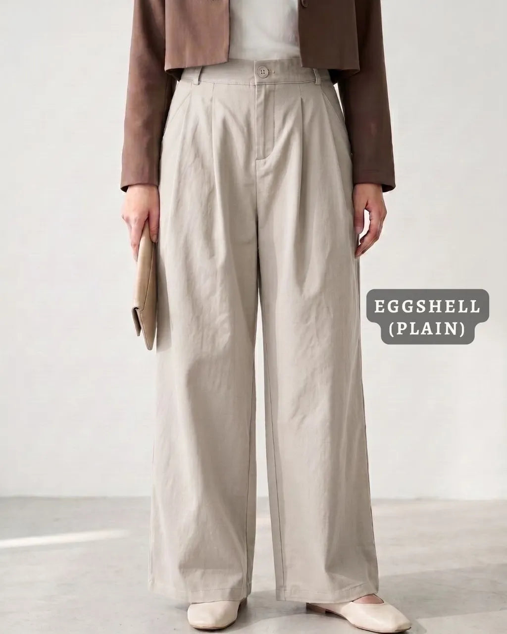HW Zyha Cotton Slack Straight Cut Palazzo Long Pants