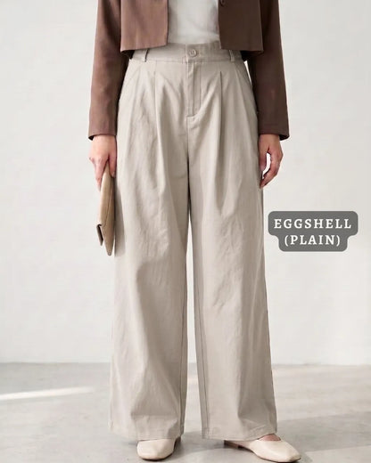HW Zyha Cotton Slack Straight Cut Palazzo Long Pants