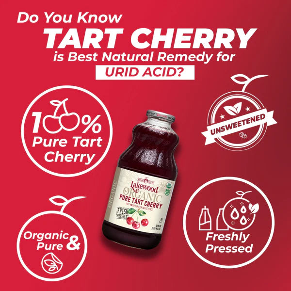 Lakewood Organic Pure Tart Cherry Fruit Juice 946ml (Gluten Free)