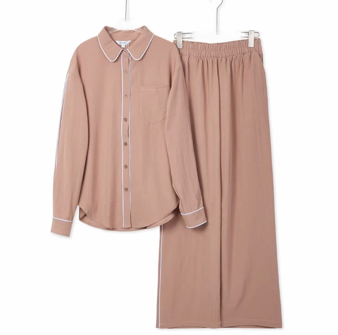 YM French Pant Set - Free/Plus Size