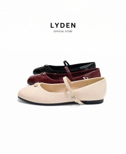 LYDEN Clara Glossy Strap Flats Series