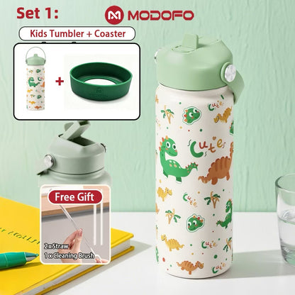 MDF  Kids Tumbler Thermos With Straw Bottle 18oz/530ml