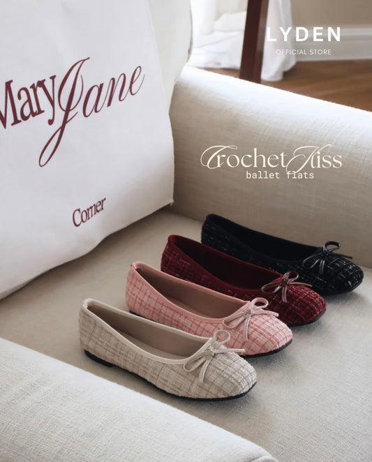 LYDEN Crochet Kiss Ballet Flats Series