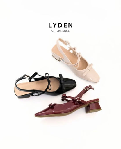 LYDEN Mary Jane Bow and Jane 4cm Pump Heels Series