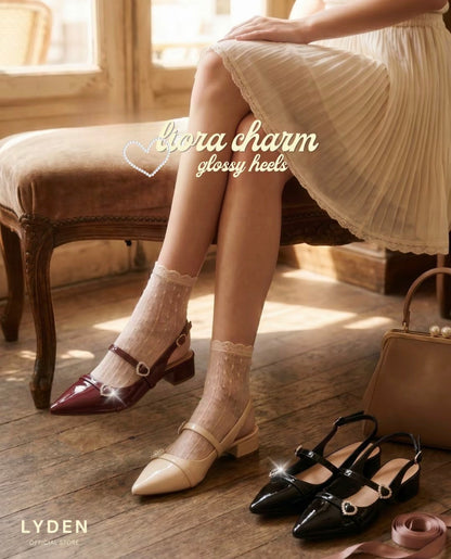LYDEN Liora Charm Glossy Heels
