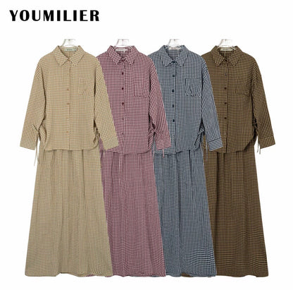 YM Gingham Skirt Set - FS/PS