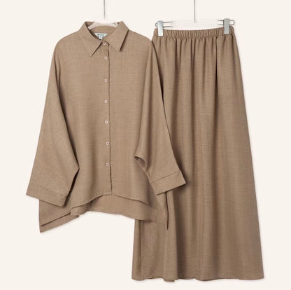 YM Alexa Skirt Set (Free/Plus Size)