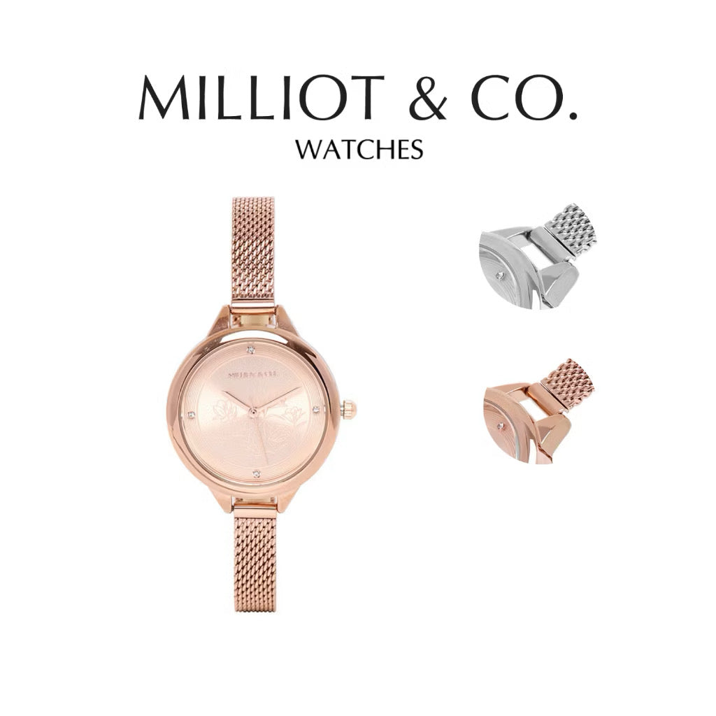 Milliot & Co Vera Mesh Strap Analog Watch