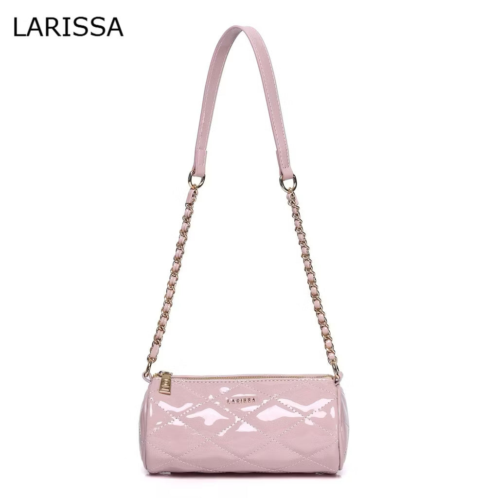 LARISSA Nyxie Glossy Quilted Bag