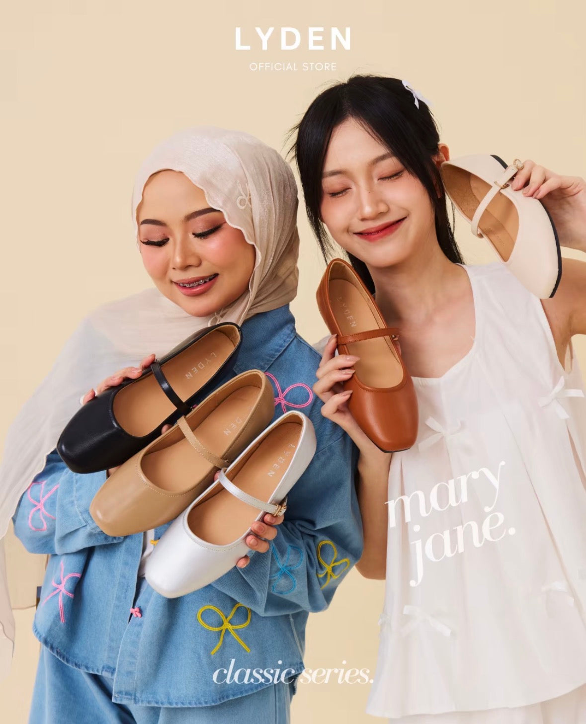 LYDEN Mary Jane Classic Series Flats