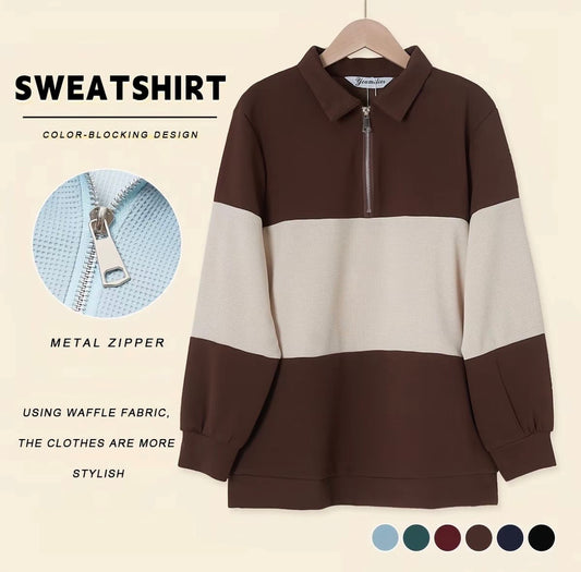 YM Unisex Stripe Polo Waffle Top