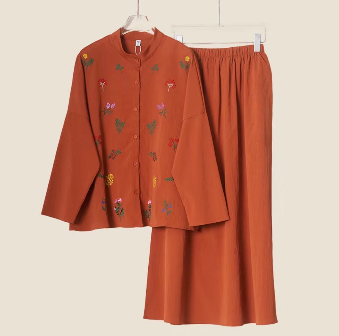 YM Bloom Set (Blouse & Skirt) - Free Size / Plus Size