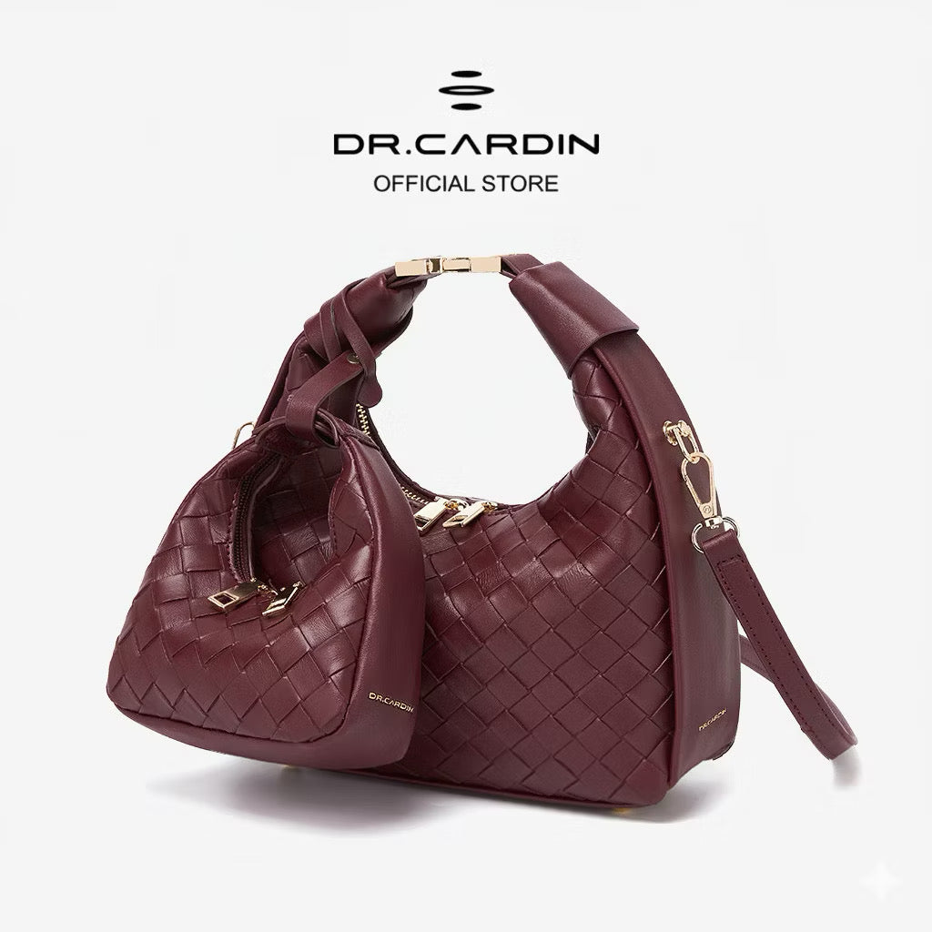 Dr Cardin [The Raya Table Collection] Women Dumpling Weave Sling Bag / Suede / Faux Leather BG-868
