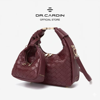 Dr Cardin [The Raya Table Collection] Women Dumpling Weave Sling Bag / Suede / Faux Leather BG-868