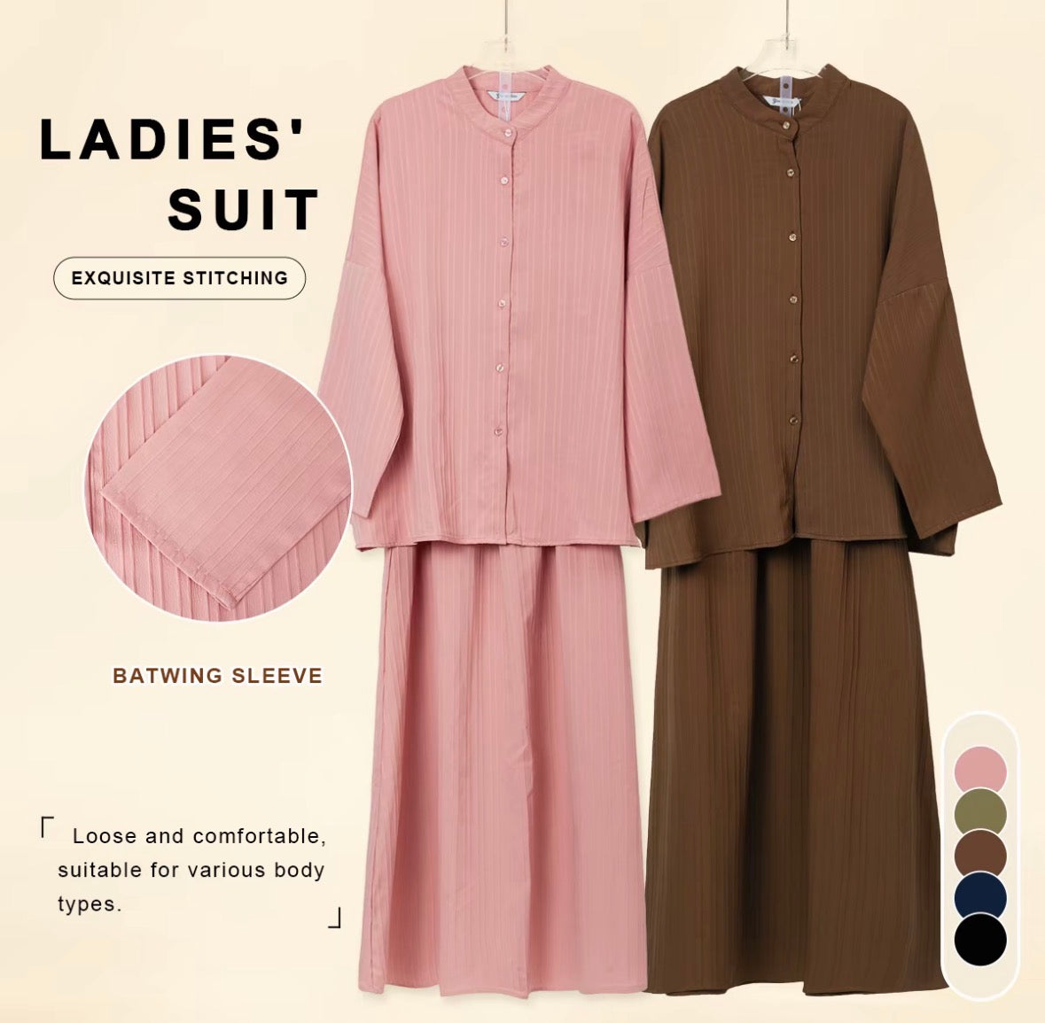 YM Jenny Set (Blouse & Skirt) - Free Size/Plus Size