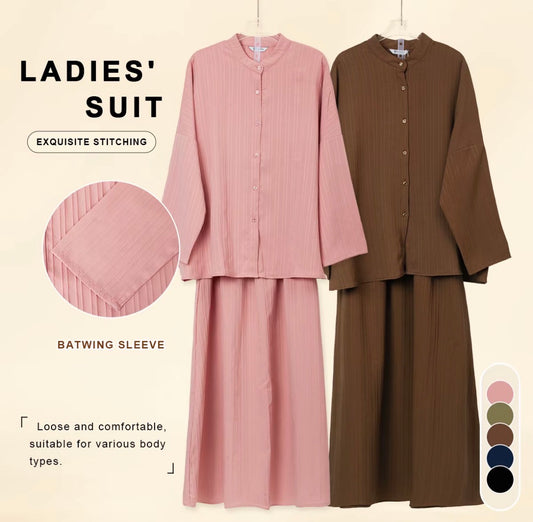 YM Jenny Set (Blouse & Skirt) - Free Size/Plus Size