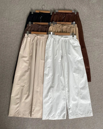 HW Qisha Cotton Straight Cut Palazzo Long Pants