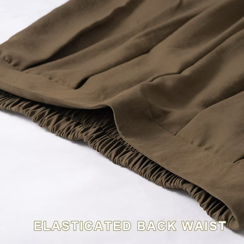YM Renata Wide Leg Box Pleated Pants