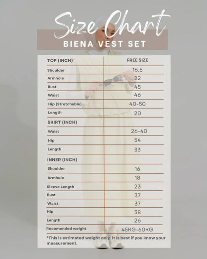 HW Biena Vest Include Inner With A-cutting Skirt