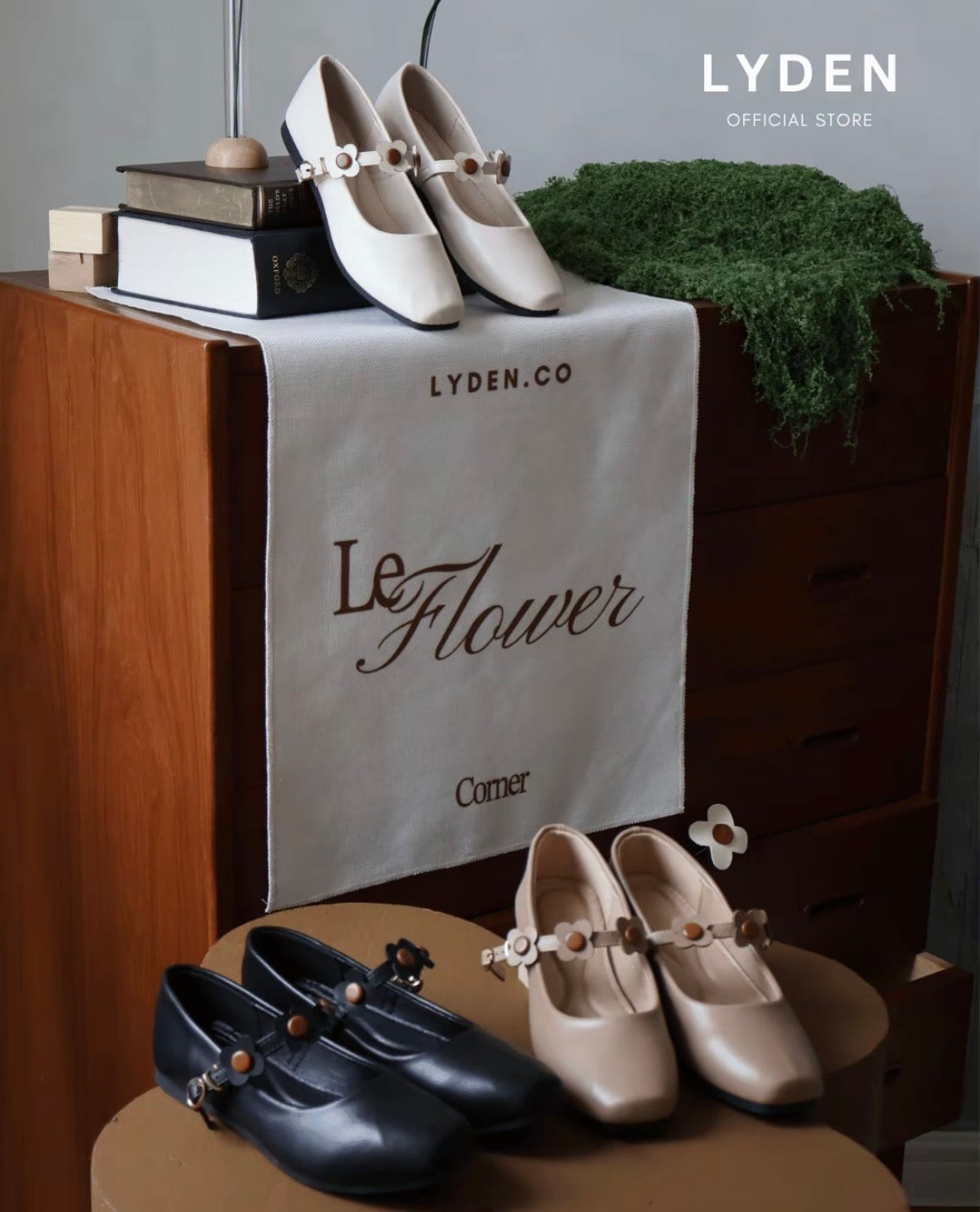 LYDEN Le Flowers Mini Bloom Flats with Bloom Strap Series