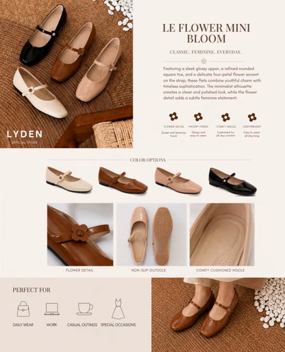 LYDEN Le Flowers Mini Bloom Flats