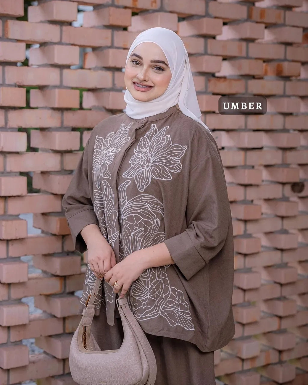 HW Lily Embroidery Velvet Blouse With Palazzo Skirt