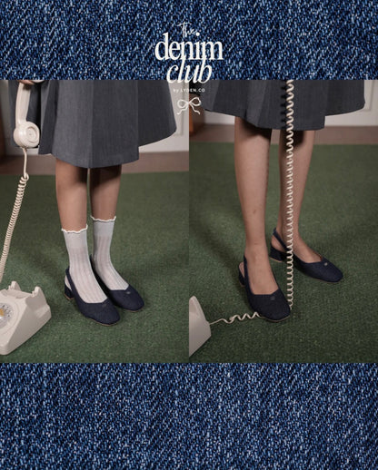 LYDEN The Denim Club Heels