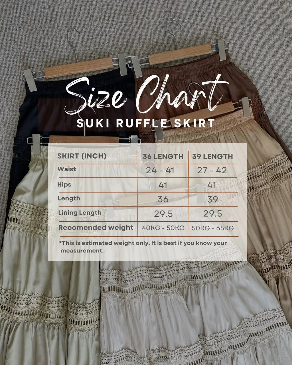 HW Suki Plain Lace Ruffle 3-Tier Skirt