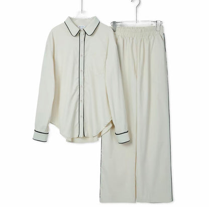 YM French Pant Set - Free/Plus Size