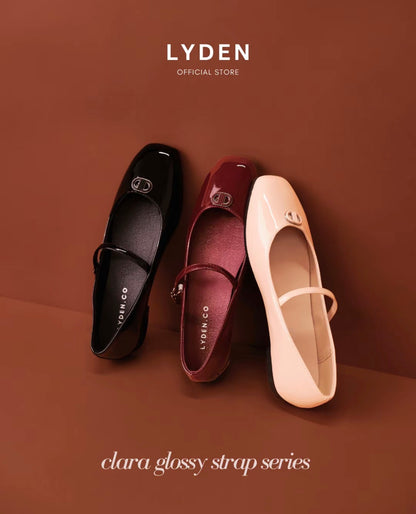 LYDEN Clara Glossy Strap Flats Series