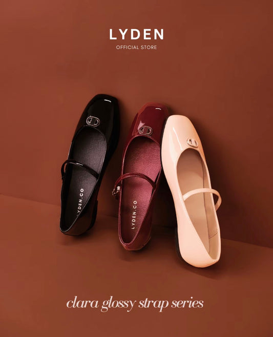 LYDEN Clara Glossy Strap Flats Series