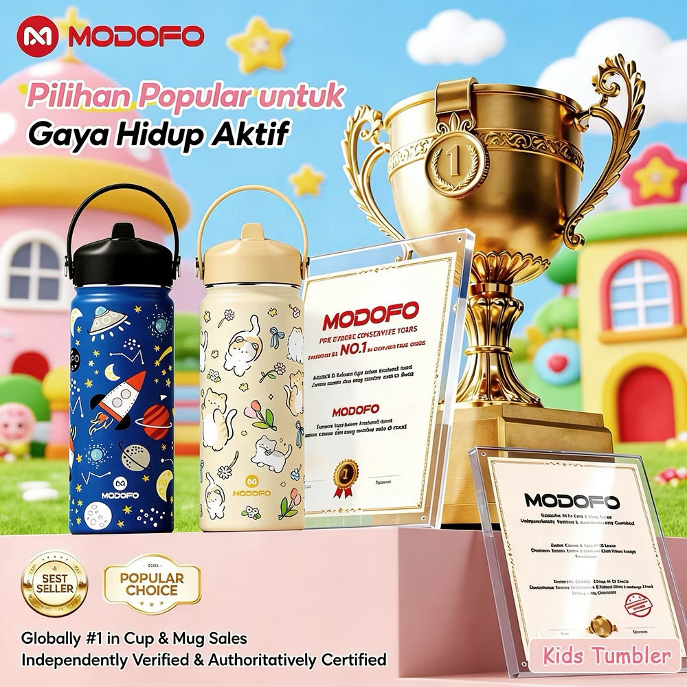 MDF  Kids Tumbler Thermos With Straw Bottle 18oz/530ml