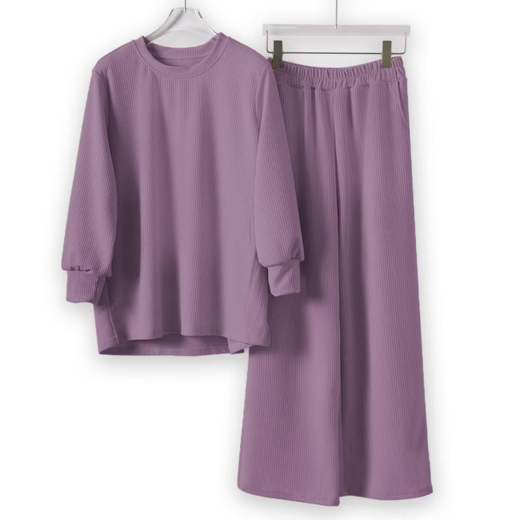 YM Sweatshirt Set (Blouse & Pants) - Free Size / Plus Size